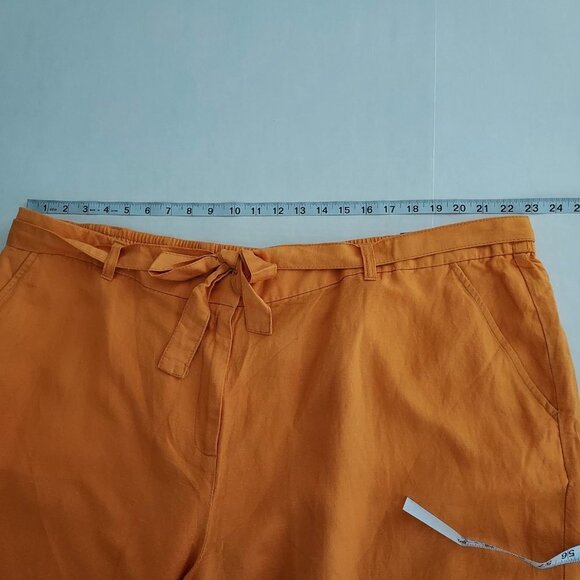 Lane Bryant Linen Blend Orange Shorts Size 26/28 NWT - Picture 8 of 8